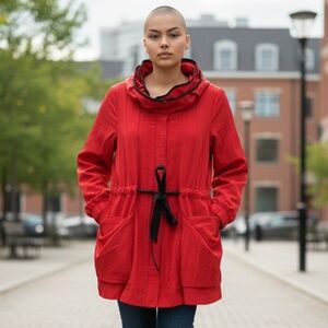 Women's Vintage Design Today's Waterproof Jacket Coat with Soft Wire Collar